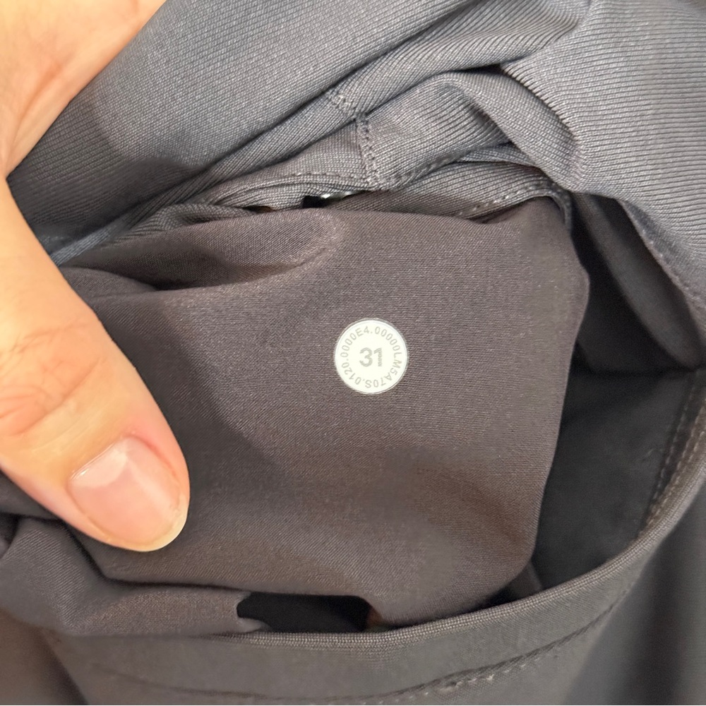 Lululemon Commission Slim Warpstreme Obsidian Pants Clean Back W31 L30 - Picture 6 of 6